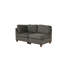 Fauteuil modulaire gris 2 pièces en tissu chenille avec siège respirant - 2 pièces, siège pour chambre