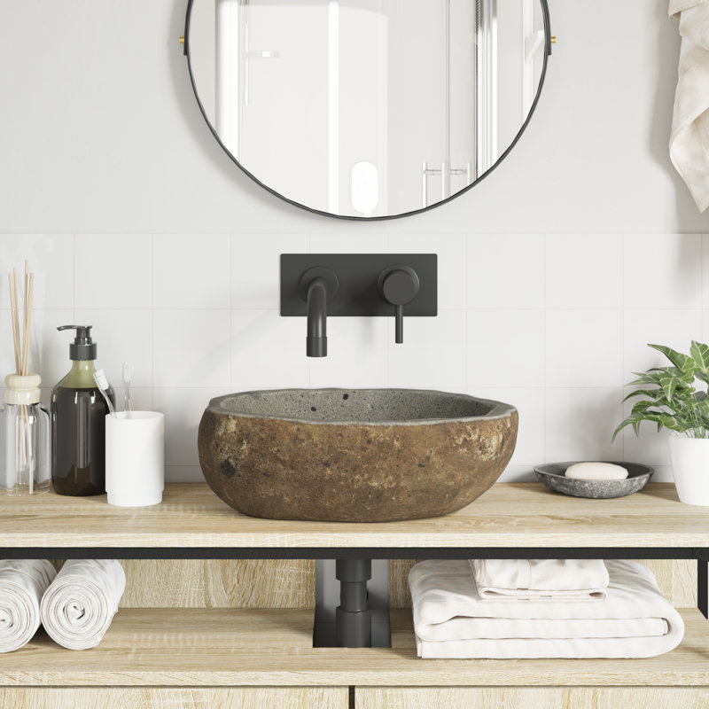Basin Light Grey (30-37) X (30) X 12 Cm River Stone