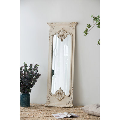 Miroir pleine grandeur avec cadre en bois
