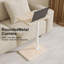 Sofa Armrest Tray Table For Couch , 360° Swivel Height Adjustable End For Small Spaces, Snack Side Table For Bed Or Chair With Phone,Tablet Slot-130803787