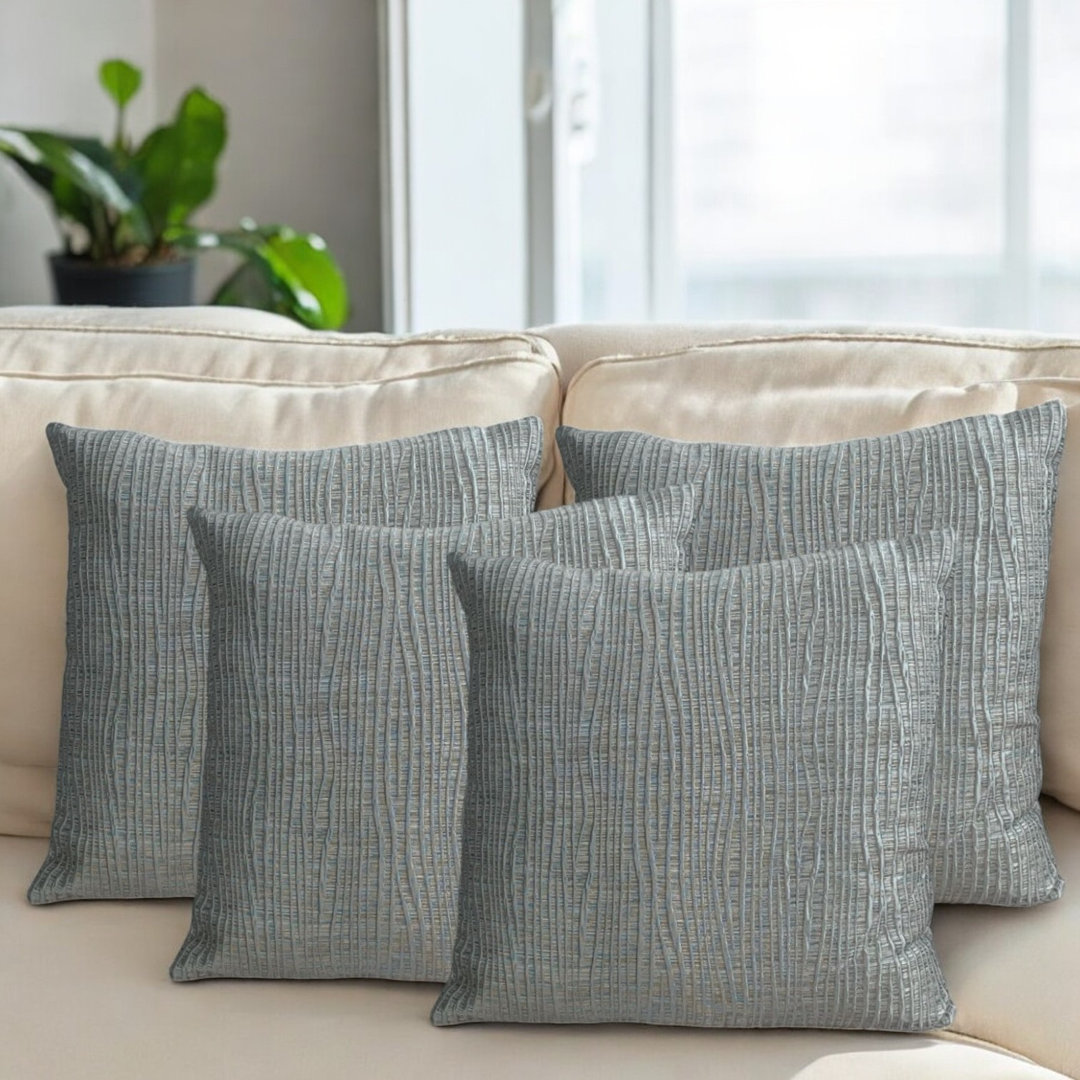 Semere Indoor / Outdoor Animal Print Grey Square Throw Pillow Cover