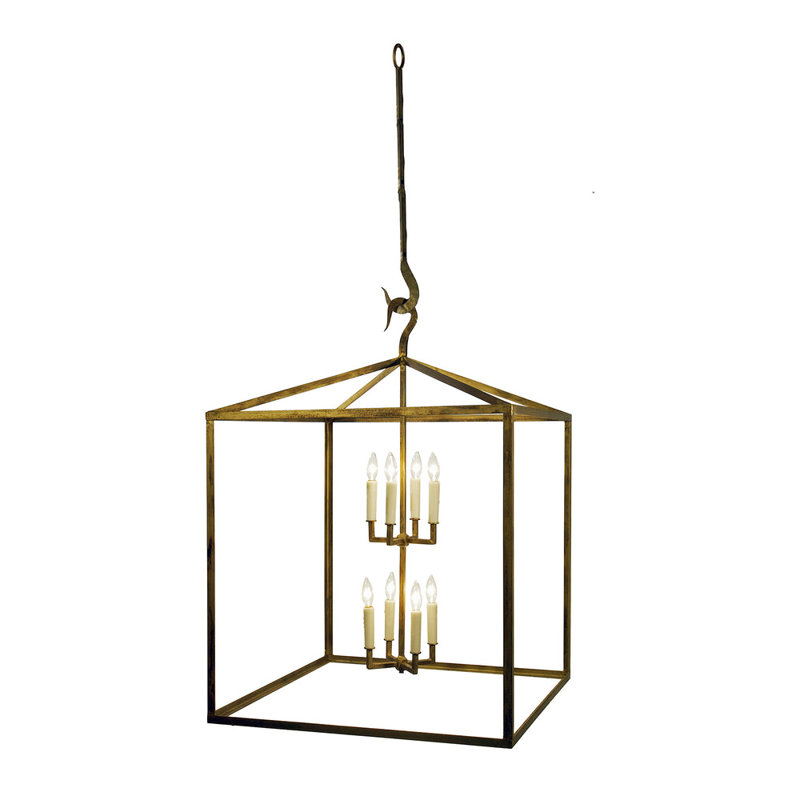 Box Hart 8 - Light Chandelier, 38" H x 24" W x 24" D