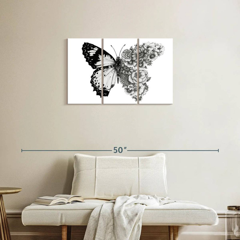 Butterfly In Bloom I, 20" H x 33" W