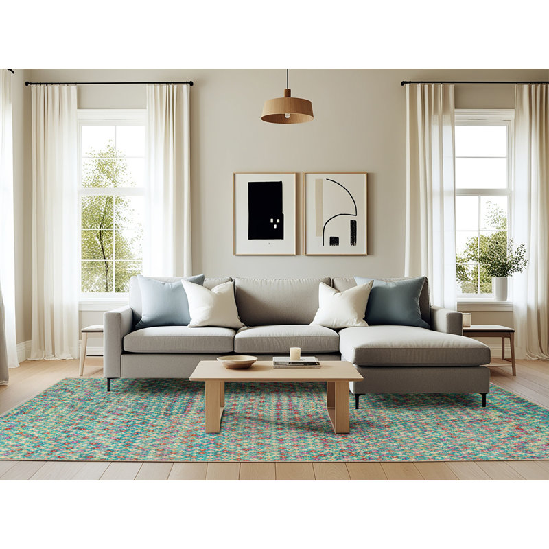 Tapis abstrait moderne 4477, Rectangle 6 pi x 9 pi
