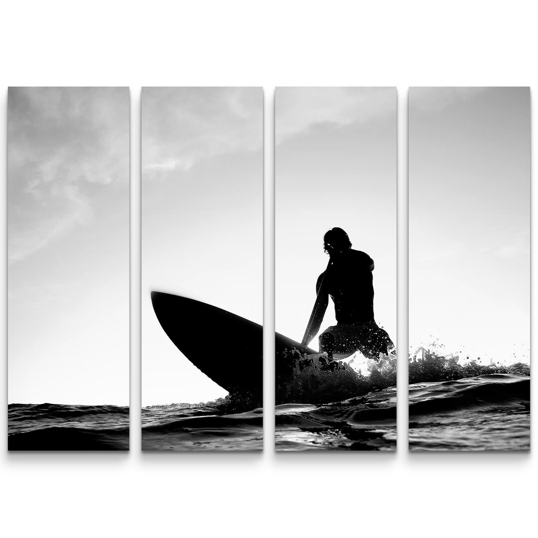 4-tlg. Leinwandbilder-Set Surfer