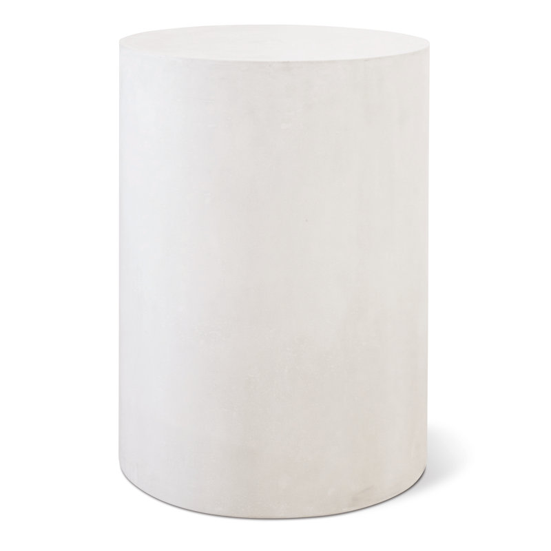 Table d'appoint Perpetual Ben, Ivoire blanc, Diamètre de 15 po