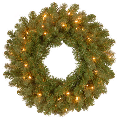 Bayberry Spruce 24" Wreath with 50 Soft White LED