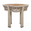 Table d'appoint en bois d'acacia avec corde et structure en métal naturel-950775765