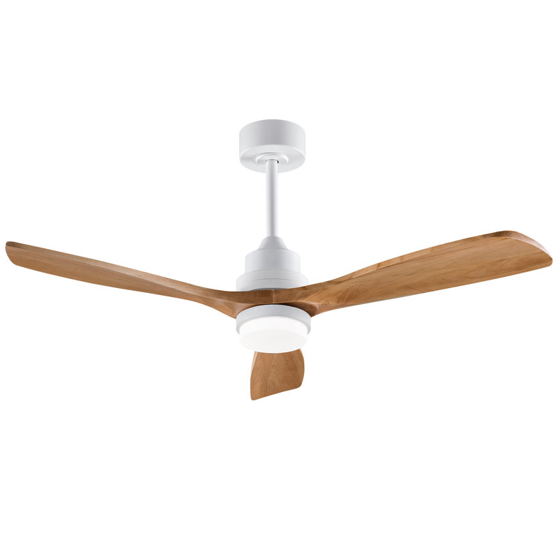 Hot sales Ventilateur de plafond moderne de 52 pouces avec moteur à courant continu réversible à télécommande 3 pales à intensité variable 3 couleurs