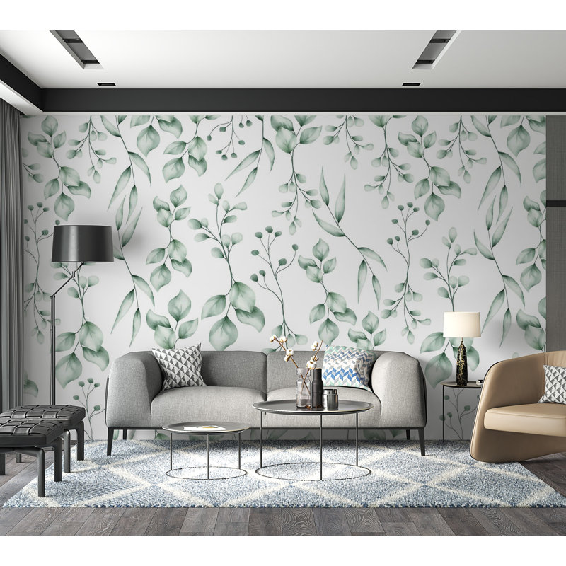 Premium Peel & Stick Wall Mural - Botanical Elegance, 96" L x 120" W