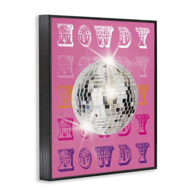 Giclée à motif de boule disco rétro Howdy, design par Susan Arnot
