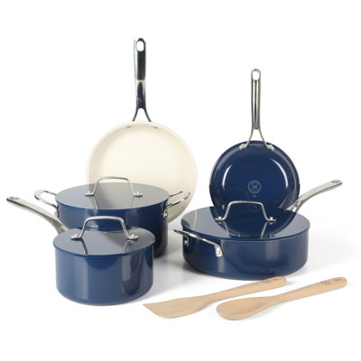 Martha Stewart Galway 10 Piece Aluminum Cookware Set w/Alum Lid