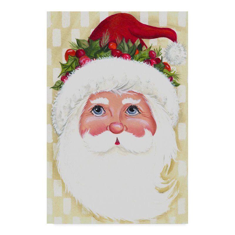 Canvasart de père noël traditionnel, H 24 po x l 16 po x P 2 po