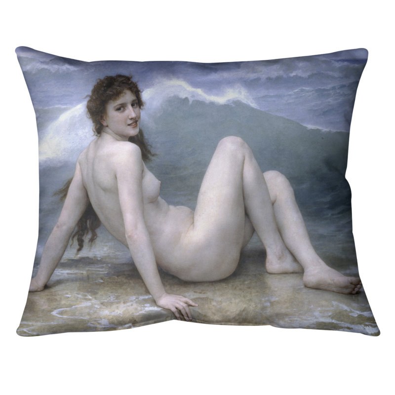Coussin lombaire wave, 14 po x 10 po, Duvet synthétique, Bleu