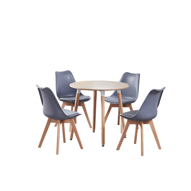 Aryanna 4 - Person Dining Set, Grey