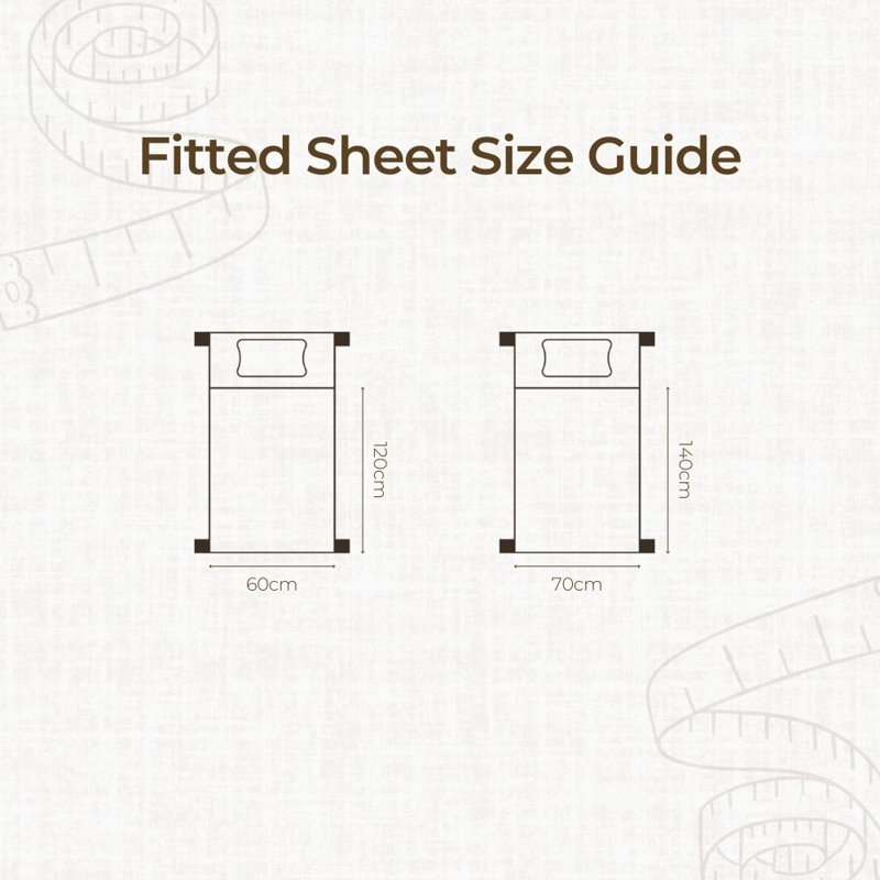 Cotton 2 - Piece Cot Fitted Sheet, Misty Pink/ Dusty Rose, 120 x 60 cm