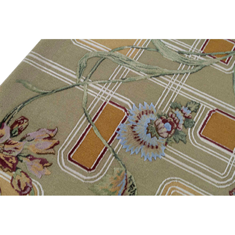 Floral Area Rug in Green/Yellow