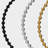 Metal-Framed Beaded Wall Mirror ,Circular Accent Mirror in Black.-1200403376-1200403373