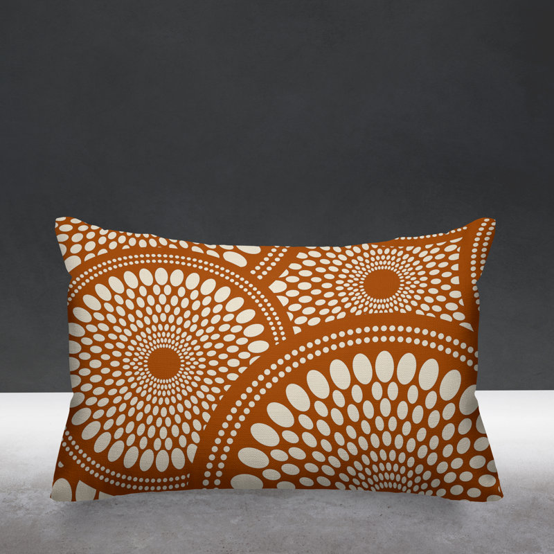 Housse et insert de coussin rectangulaire d'extérieur Penn, Orange brûlé