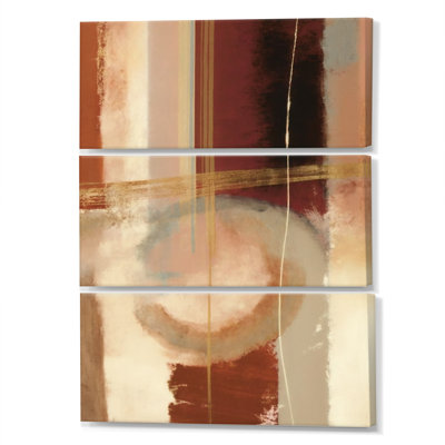 Chocolat brun élémentaire VI - ensemble d'art mural abstrait sur toile