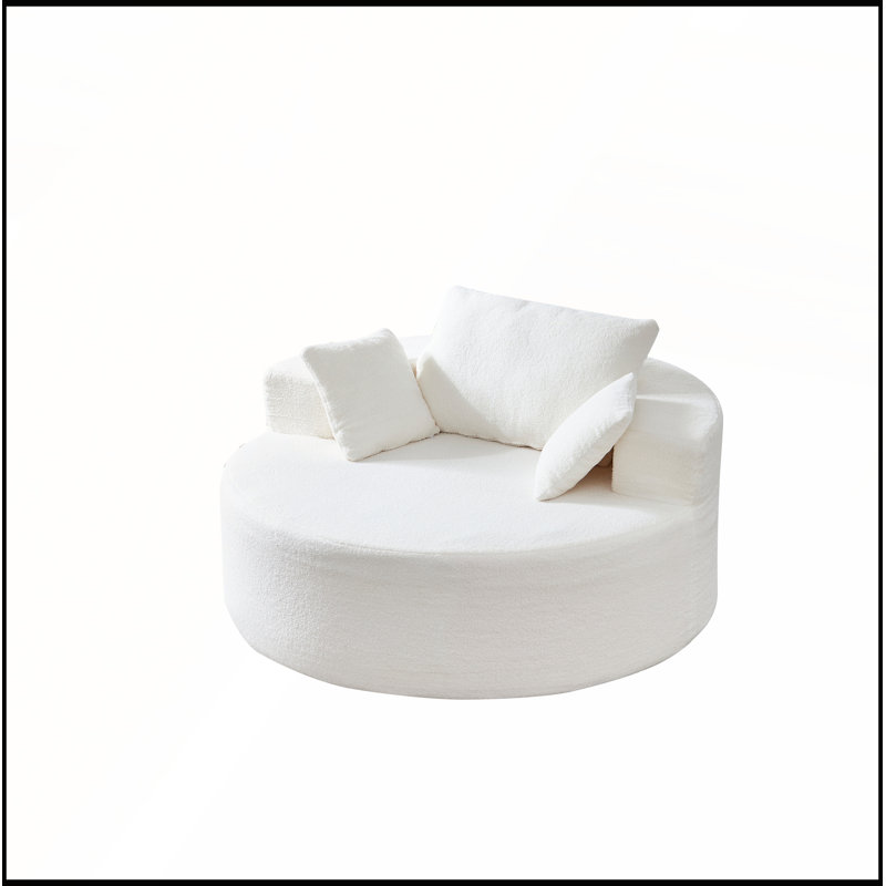 Canapé-lit rond 55 po Teddy, Beige