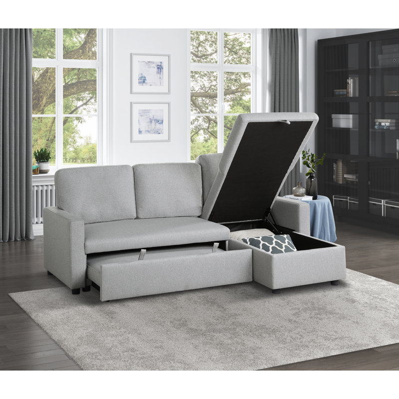 Upholstered L-Shaped Sectional Reversible