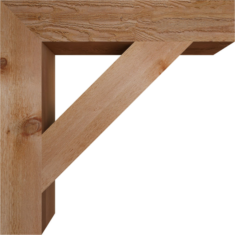 Support de bloc traditionnel, H 34 po x l 6 po x P 34 po, Cèdre rouge de l'Ouest (scié brut)