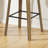 Swivel Upholstered Seat Solid Wood Counter Stool With Metal Footrest,Backless Counter Height Bar Stool (Set Of 2)-55361770