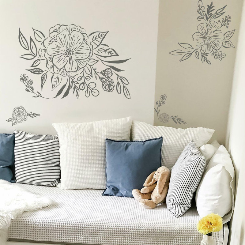 Beth Schneider Floral Sketch Peel and Stick Wall Decals