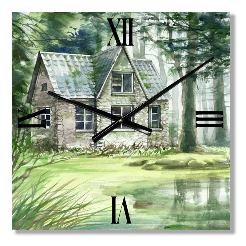 Horloge murale Haunted House in the Pine Forest, Très grand