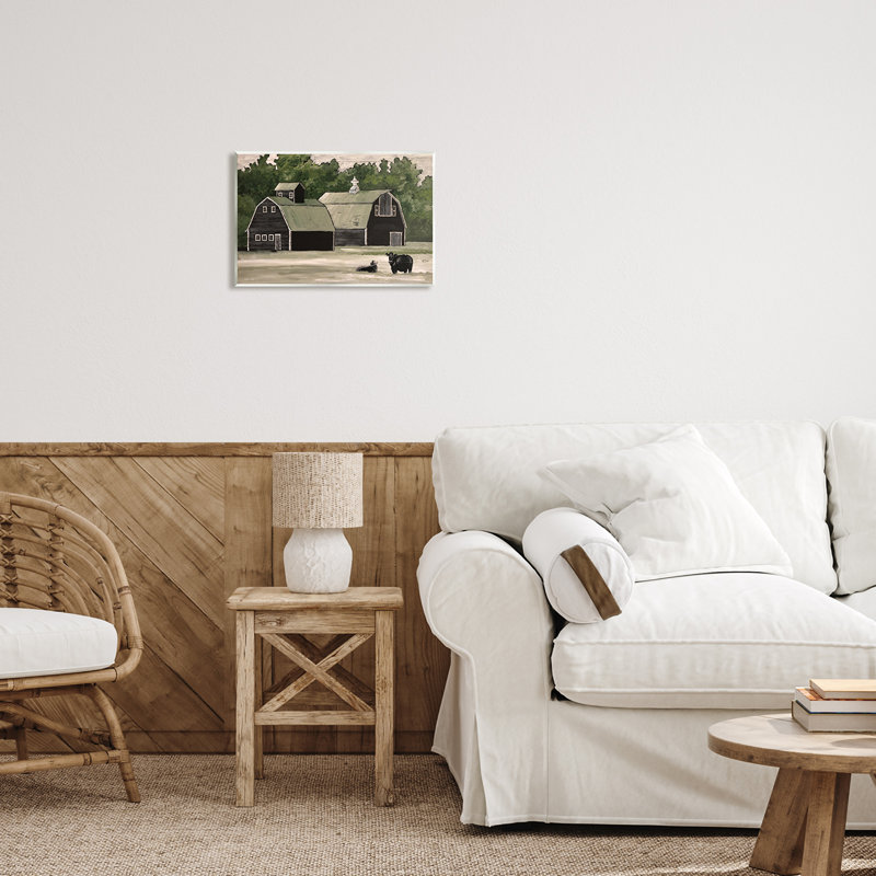 Art mural sur toile Stable Barn Country, H 10 po x l 15 po x P 0,5 po, Bois