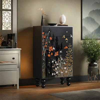 Armoire de rangement élégante en noyer