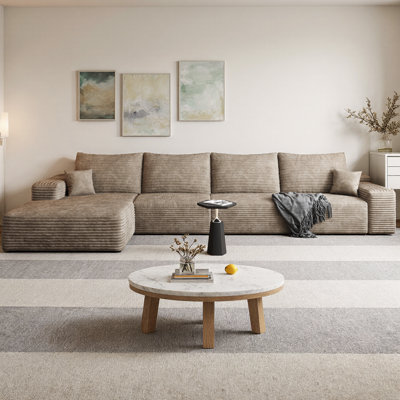 Canapé modulaire Boneless Cloud avec méridienne en forme de L, canapé modulaire moderne avec siège profond, fauteuils rembourrés pour la chambre à coucher du salon, aucun assemblage requis
