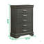 Commode moderne 5 tiroirs en bois-455281658
