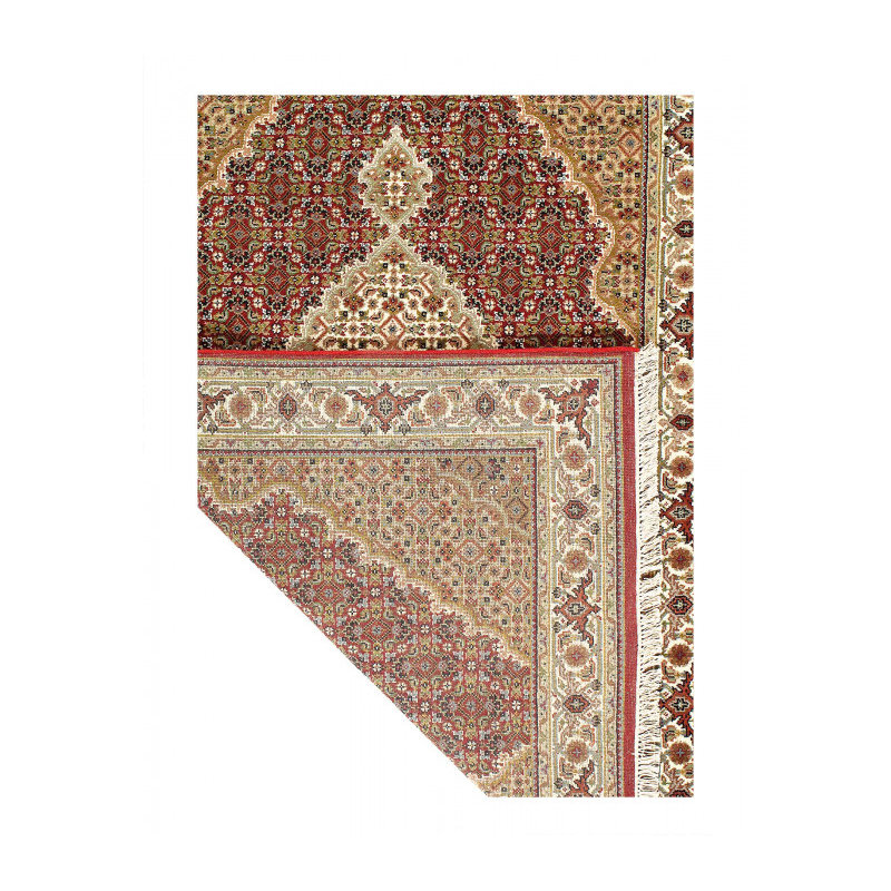 Fine Hand Knotted Silk & wool Tabriz design 4'2'' X 6'2''