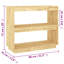 Latitude Run® Book Cabinet/Room Divider Black 15.7"X13.8"X53.1" Solid Wood Pine-91895652-91895668