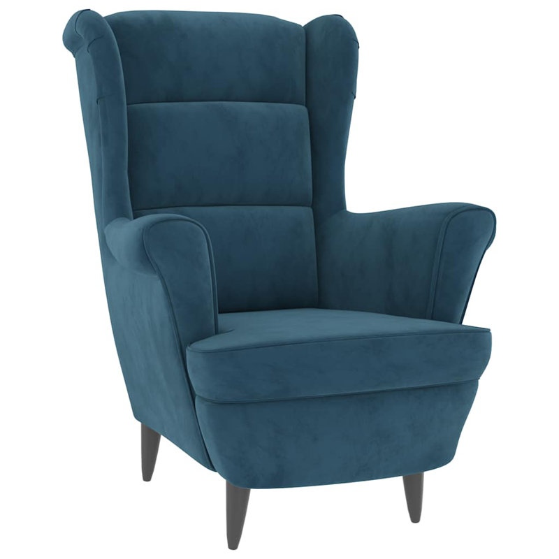 Jelez Upholstered Armchair, Blue Polyester