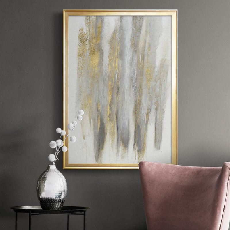 Free-Flowing II - cadre photo, impression sur toile, Or, H 42,5 po x l 30,5 po x P 1 po