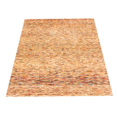 One-of-a-Kind 4' X 6' New Age Wool Area Rug in