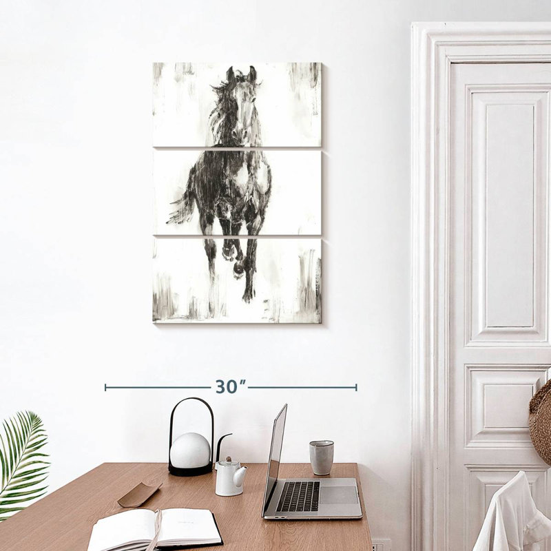 Brampt Rustic Black Stallion I, 32" H x 20" W
