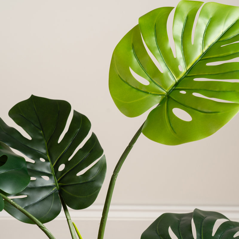 Aaru 90cm Faux Monstera Deliciosa Tree