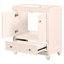 Meuble-lavabo 30 po avec lavabo, armoire avec portes et tiroir, cadre solide et panneau de fibres à densité moyenne, blanc