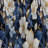 White Blue Nightfall Floral Elegance I - Floral Curtain - Velvet Room darkening - 1 panel-95458093
