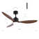 Loritta 52'' 3 - Blade Large Indooor Ceiling Fan With Light Kit and Remote, 3 LED Colours, 6 Speed Noiseless DC Motor, 5'' Downrod, Timer