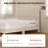 Aadi Corduroy Upholstered Platform Bed with Channel-Tufted Headboard, Modern Queen Bed Frame with Soft Padded Edges and Ambient LED-755949447-755949442