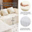 101.1'' Wide L Shape Chenille Sofa With Four Throw Pillows(Beige)-861510322