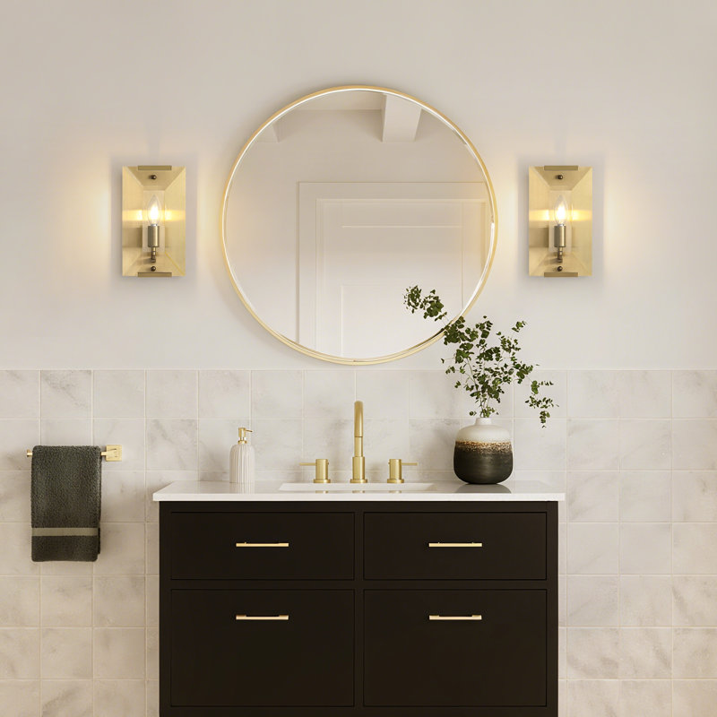 Dimmable Crystal Wall Light, Gold