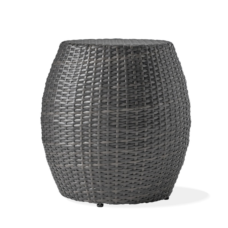 14.00" Outdoor Side Table, Grey, Iron Build, Patio Enhancement Table Solid Arrangement, Original Design