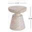 Table d'appoint d'extérieur / d'intérieur en béton léger, finition travertin-1174829088