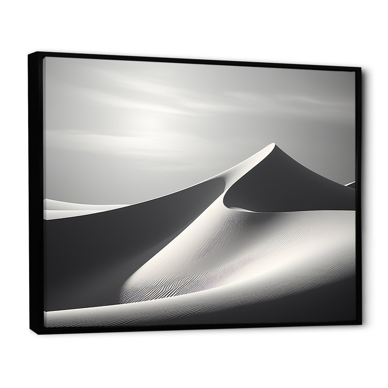Photographie du Saharas, Cadre flottant noir, H 12 po x l 20 po x P 1 po